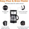 imageAmazon Basics 5 Cup Drip Coffee Maker Coffee Machine with Glass Coffee Pot 08 Qt Auto Shutoff Auto Pause Removable Filter Basket Matte Black5Cup