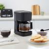 imageAmazon Basics 5 Cup Drip Coffee Maker Coffee Machine with Glass Coffee Pot 08 Qt Auto Shutoff Auto Pause Removable Filter Basket Matte Black5Cup