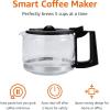 imageAmazon Basics 5 Cup Drip Coffee Maker Coffee Machine with Glass Coffee Pot 08 Qt Auto Shutoff Auto Pause Removable Filter Basket Matte Black5Cup