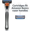 imageAmazon Basics 5Blade Razor Refills for Men with Dual Lubrication Precision Beard Trimmer Comfortable Shave 12Pack Fits Amazon Basics Razor Handles only