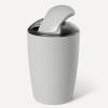 imageAmazon Basics 6 Pieces Bath Coordinate Set with Toothbrush Holder Soap Dispenser and Soap Dish Toothbrush Cup Trash Can and Toilet Brush ampamp Holder IvoryGrey