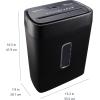 imageAmazon Basics 6 Sheet Cross Cut Paper and Credit Card Home Office Shredder with 38 Gallon Bin BlackBlack