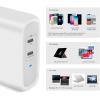 imageAmazon Basics 68W TwoPort GaN Wall Charger with 2 USBC Ports 60W 18W with PD for Laptops Tablets ampamp Phones iPhone 161514131211X iPad MacPro Samsung and More NonPPS BlackWhite