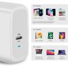 imageAmazon Basics 68W TwoPort GaN Wall Charger with 2 USBC Ports 60W 18W with PD for Laptops Tablets ampamp Phones iPhone 161514131211X iPad MacPro Samsung and More NonPPS BlackWhite