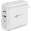 imageAmazon Basics 68W TwoPort GaN Wall Charger with 2 USBC Ports 60W 18W with PD for Laptops Tablets ampamp Phones iPhone 161514131211X iPad MacPro Samsung and More NonPPS BlackWhite