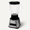 imageAmazon Basics 6Cup 50 Fl Oz Countertop Blender with 6 PreProgrammed Functions Pulse Ice Crush Stainless Steel Blades Glass Jar Up to 700W Black ampamp Silver