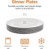 imageAmazon Basics 6Piece White Dinner Plate Set 105 inches