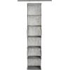 imageAmazon Basics 6Tier Hanging Closet Shelf Organizer With Pockets 85quot D x 12quot W x 9quot H Grey