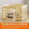 imageAmazon Basics 8Panel Indoor Pet Dog Octagonal Playpen Puppy Playpen with Door Easy Assemble Easy Storing 34 in BeigeBeige