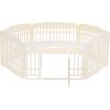 imageAmazon Basics 8Panel Indoor Pet Dog Octagonal Playpen Puppy Playpen with Door Easy Assemble Easy Storing 34 in BeigeBeige