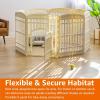 imageAmazon Basics 8Panel Indoor Pet Dog Octagonal Playpen Puppy Playpen with Door Easy Assemble Easy Storing 34 in BeigeBeige