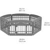 imageAmazon Basics 8Panel Indoor Pet Dog Octagonal Playpen Puppy Playpen with Door Easy Assemble Easy Storing 34 in BeigeDark Gray