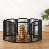 imageAmazon Basics 8Panel Octagonal Plastic Pet Pen Fence Enclosure With Gate  34 inches BlackBlack