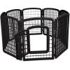 imageAmazon Basics 8Panel Octagonal Plastic Pet Pen Fence Enclosure With Gate  34 inches BlackBlack