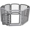 imageAmazon Basics 8Panel Octagonal Plastic Pet Pen Fence Enclosure With Gate  34 inches Blackgrey