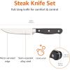 imageAmazon Basics 8Piece Kitchen Steak Knife Set 45quot Black