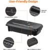 imageAmazon Basics 8Sheet Strip Cut Paper CD and Credit Card Shredder with AutoOff Compact Portable Design No Basket Extendable Arm Black
