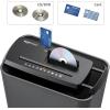 imageAmazon Basics 8Sheet Strip Cut Paper CD and Credit Card Shredder with AutoOff Compact Portable Design No Basket Extendable Arm Black