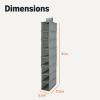 imageAmazon Basics 8Tier Hanging Closet Shelf Shoe Organizer 115 x 41 x 55 in Dark Grey