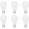 imageAmazon Basics A19 LED Light Bulbs 60 Watt Equivalent Energy Efficient 9W E26 Standard Base Soft White 2700K Dimmable 10000 Hour Lifetime  6PackSoft White