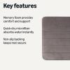 imageAmazon Basics Absorbent ampamp Fast Dry Plush Memory Foam Bath Mat 17x24in Dark Gray
