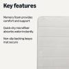 imageAmazon Basics Absorbent ampamp Fast Dry Plush Memory Foam Bath Mat 17x24in Light Gray