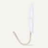 imageAmazon Basics Adhesive Wall Hooks 7 Hooks and 12 Adhesive Strips No Tools Adhesive Hooks for Hanging Organization and Storage Holds up to 5 lb Large WhiteSmall