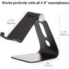 imageAmazon Basics Adjustable Aluminum Cell Phone Desk Stand for iPhone and Android Black 33 x 3 x 42 inch LxWxHBlack