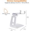 imageAmazon Basics Adjustable Aluminum Cell Phone Desk Stand for iPhone and Android Black 33 x 3 x 42 inch LxWxHSilver