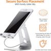 imageAmazon Basics Adjustable Aluminum Cell Phone Desk Stand for iPhone and Android Black 33 x 3 x 42 inch LxWxHSilver