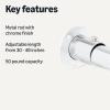 imageAmazon Basics Adjustable Length Clothes Hanging Rod 30quot to 48quot30  48