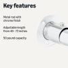 imageAmazon Basics Adjustable Length Clothes Hanging Rod 30quot to 48quot48  72
