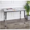 imageAmazon Basics Adjustable Rectangular Classroom Activity Table Writing Desk Adjustable Height 1930 Inch Grey TopBlack Edge 47quot W x 29quot L x 30quot H47W x 29L x 30H