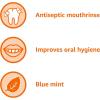 imageAmazon Basics Antiseptic Mouthwash Blue Mint 1 Liter 338 Fluid Ounces 1Pack Previously Solimo85 Ounce Pack of 1