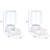 imageAmazon Basics Automatic Dog Cat Water Dispenser Gravity Feeder and Waterer Set Large 12Pound Food Capacity 25Gallon GrayWaterer  Feeder
