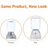 imageAmazon Basics Automatic Dog Cat Water Dispenser Gravity Feeder and Waterer Set Large 12Pound Food Capacity 25Gallon GrayWaterer