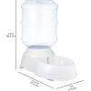 imageAmazon Basics Automatic Dog Cat Water Dispenser Gravity Feeder and Waterer Set Large 12Pound Food Capacity 25Gallon GrayWaterer
