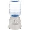 imageAmazon Basics Automatic Dog Cat Water Dispenser Gravity Feeder and Waterer Set Large 12Pound Food Capacity 25Gallon GrayWaterer