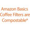 imageAmazon Basics Basket Coffee Filters for 812 Cup Coffee Makers White 200 Count