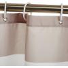 imageAmazon Basics Bathroom Shower Curtain Water Resistant Fabric with Grommets ampamp Hooks Machine Washable 72quotx72quot Light Brown BeigeLight Brown  Beige