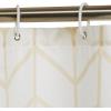 imageAmazon Basics Bathroom Shower Curtain Water Resistant Fabric with Grommets ampamp Hooks Machine Washable 72quotx72quot Light Brown BeigeNatural Herringbone