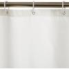 imageAmazon Basics Bathroom Shower Curtain Water Resistant Fabric with Grommets ampamp Hooks Machine Washable 72quotx72quot Light Brown BeigeWhite