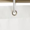 imageAmazon Basics Bathroom Shower Curtain Water Resistant Fabric with Grommets ampamp Hooks Machine Washable 72quotx72quot Light Brown BeigeWhite