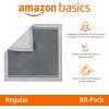 imageAmazon Basics Carbon OdorControl Dog and Puppy Pee Pads 5Layer LeakProof Super Absorbent QuickDry Surface Potty Training Regular 22x22quot 120 Count GrayRegular 80 Count