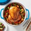 imageAmazon Basics Cast Iron Dutch Oven Pot with Lid Enameled Round Dual Handles HeavyDuty Large 73quart BlueBlue