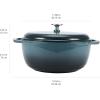 imageAmazon Basics Cast Iron Dutch Oven Pot with Lid Enameled Round Dual Handles HeavyDuty Large 73quart BlueGray