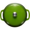 imageAmazon Basics Cast Iron Dutch Oven Pot with Lid Enameled Round Dual Handles HeavyDuty Large 73quart BlueGreen