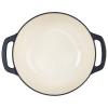imageAmazon Basics Cast Iron Dutch Oven Pot with Lid Enameled Round Dual Handles HeavyDuty Large 73quart BlueMatte Navy