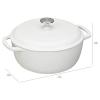imageAmazon Basics Cast Iron Dutch Oven Pot with Lid Enameled Round Dual Handles HeavyDuty Large 73quart BlueMatte White