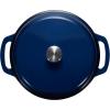 imageAmazon Basics Cast Iron Dutch Oven Pot with Lid Enameled Round Dual Handles HeavyDuty Large 73quart BlueNavy